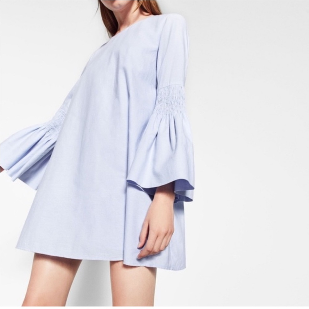 Zara‎ Trafaluc Collection Romper dress Bell sleeve womans size M Fairycore boho